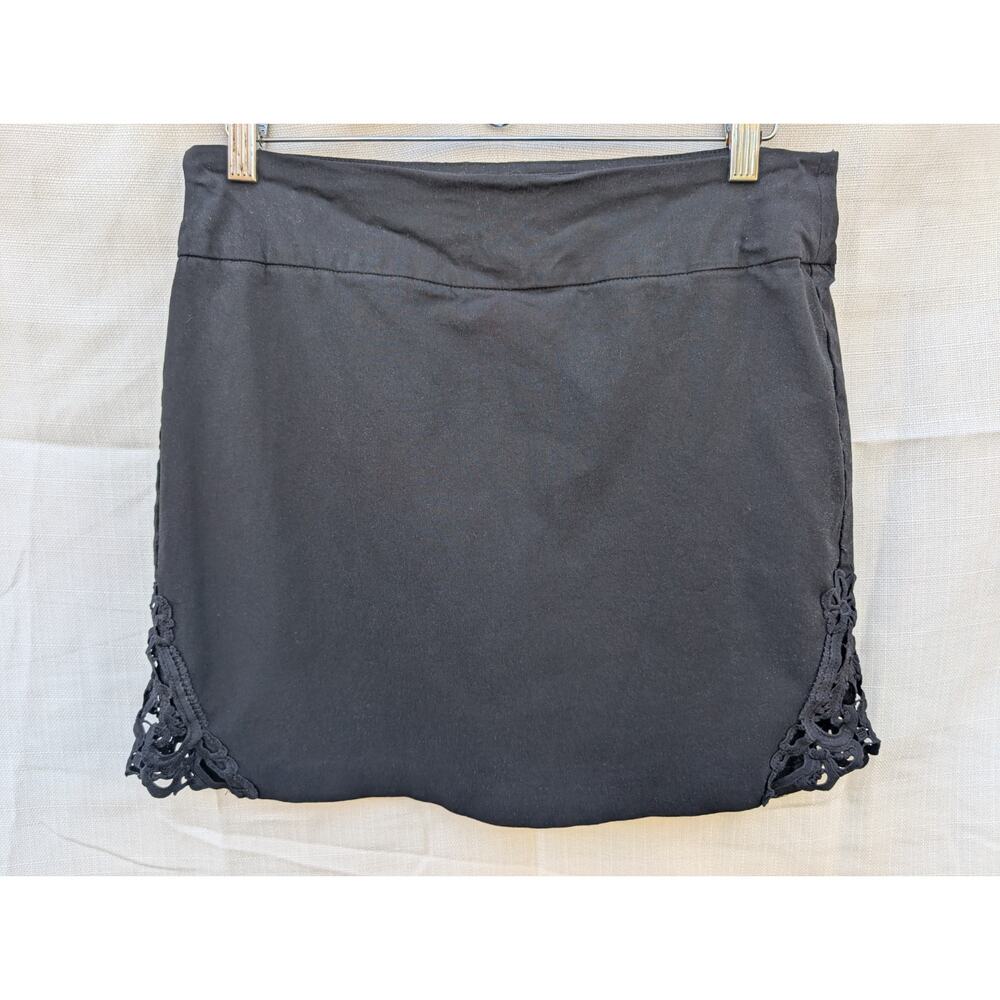 Bella Rose Women’s Mini Skort Skirt‎ Sz 12 Black Lace Sides stretch